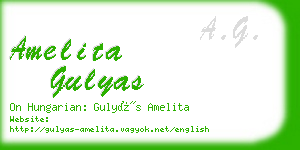 amelita gulyas business card